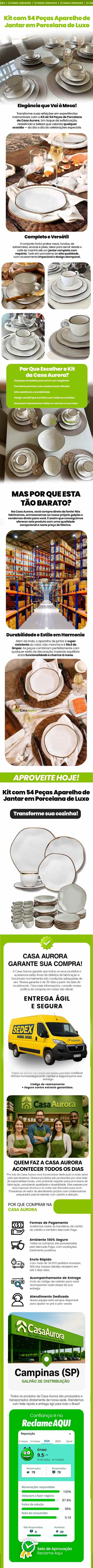 Kit com 54 Peças - Descrição Completa